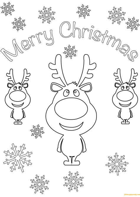 Christmas Card Printable Coloring Pages
